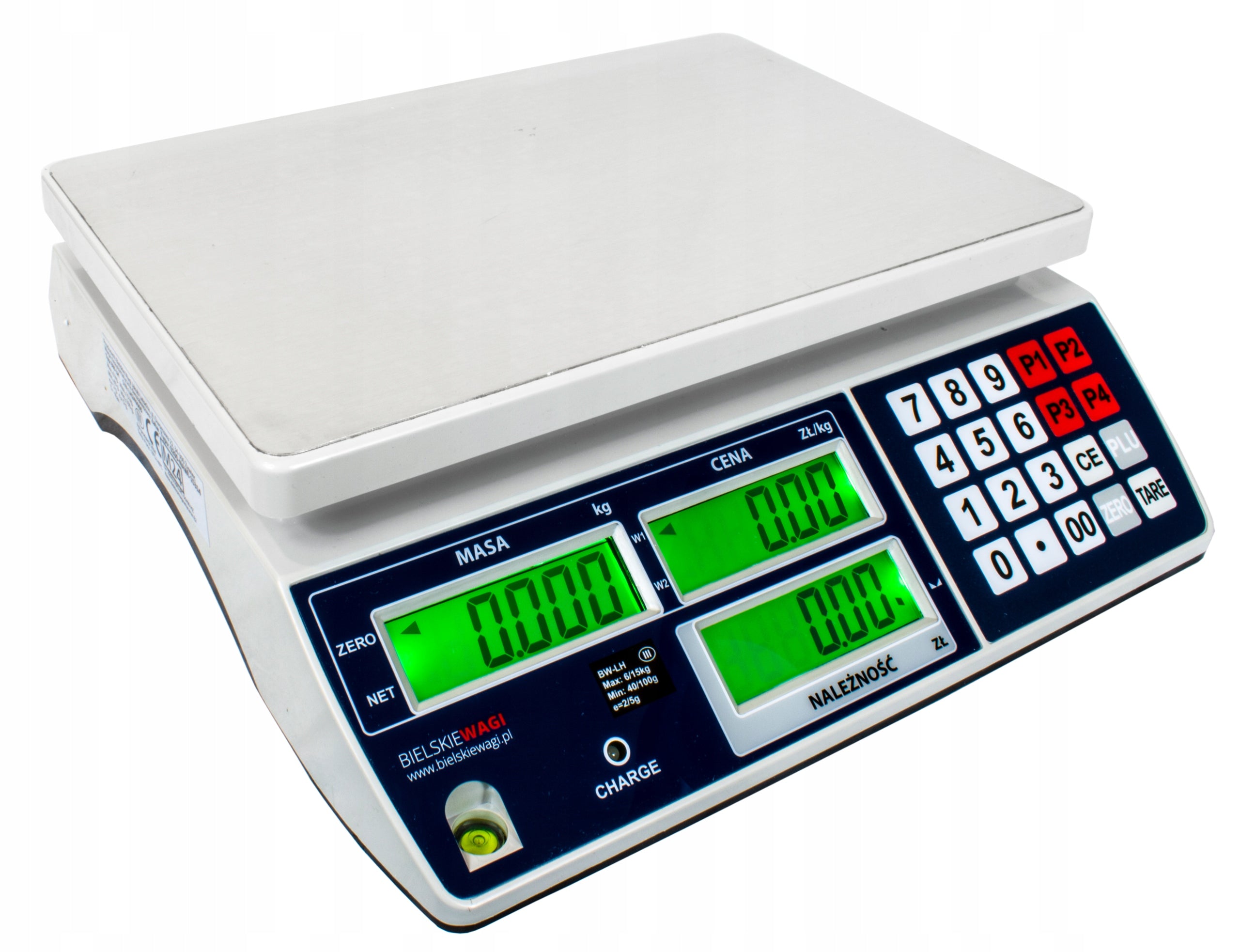 SHOP SCALE WITH LEGALIZATION UP TO 30KG CALCULATION TO THE STORE LARGE PAN