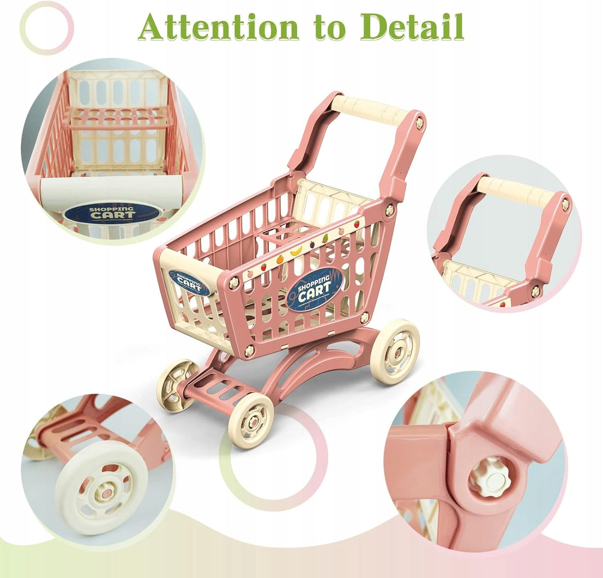 SHOPPING TROLLEY SHOPPING BASKET for children fun FOOD PRODUCTS Brand Stator