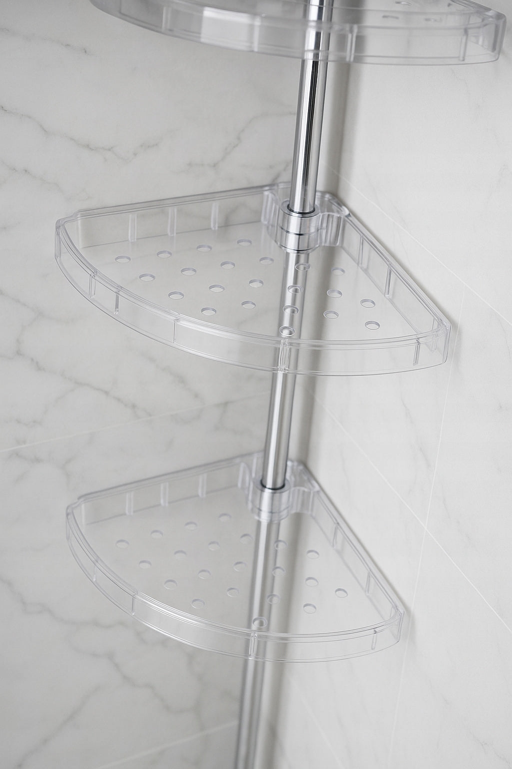 SHOWER BATHROOM SHELF 80-290 TELESCOPIC SILVER CORNER ADJUSTABLE Manufacturer code POLS0001