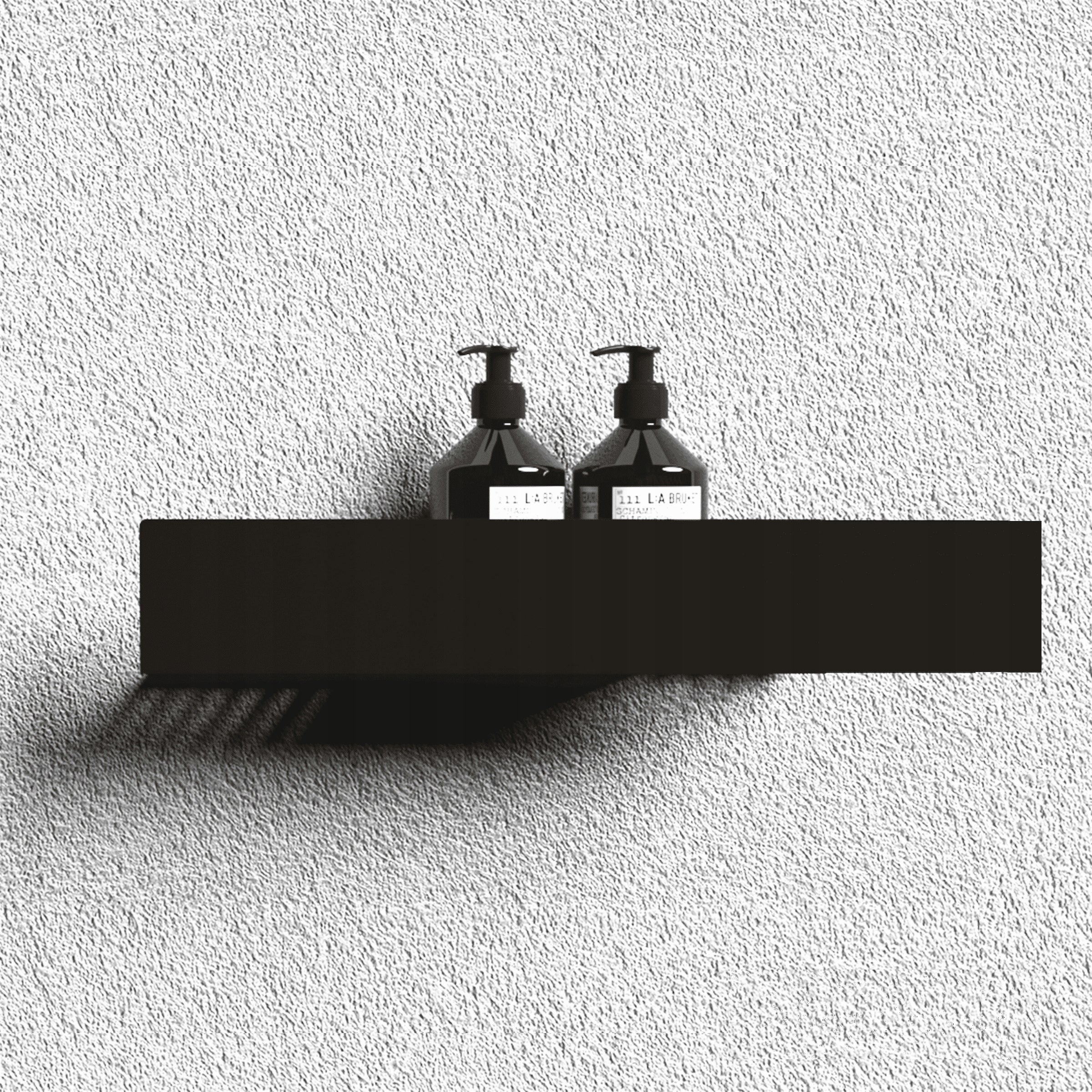 SHOWER SHELF BLACK HANGING LOFT WALL BATHROOMS 60 cm + FREEBIE Brand NewOps
