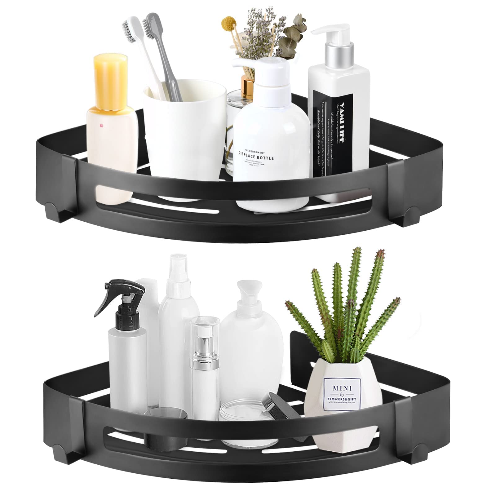 SHOWER SHELF CORNER SHOWER BLACK 2pcs Packaging status original