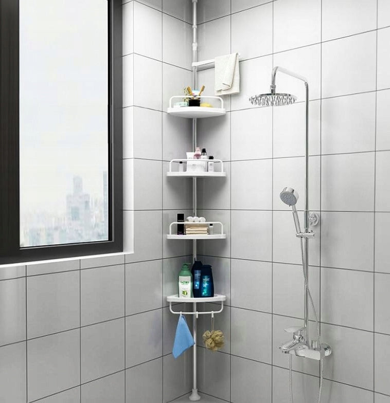 SHOWER SHELF FOR BATHROOM CORNER TELESCOPIC SHELF ADJUSTABLE STANDING EAN (GTIN) 764872878111