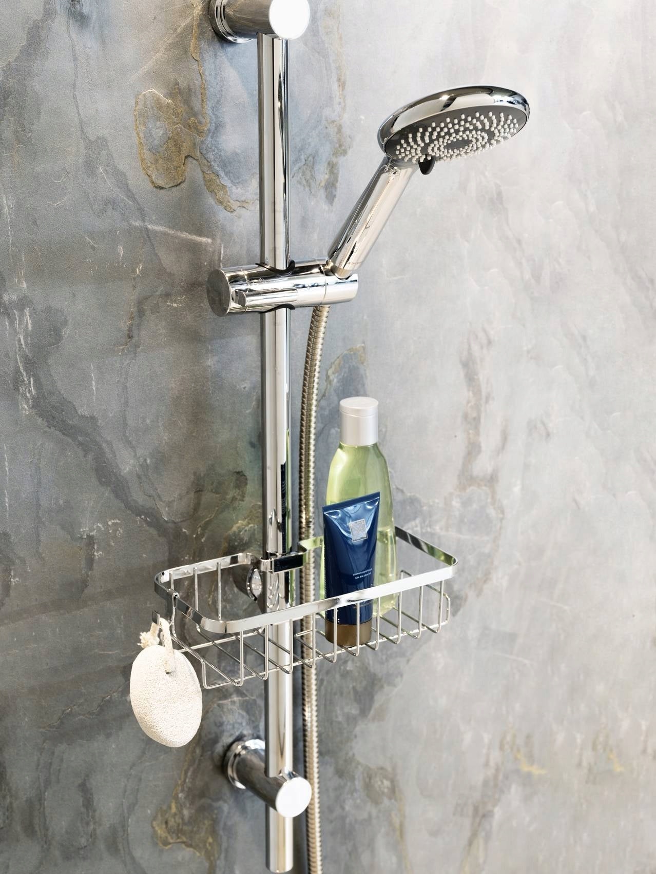 SHOWER SHELF FOR DRAGEES, FLORESTA SQUARE, WENKO Furniture height 6.2 cm
