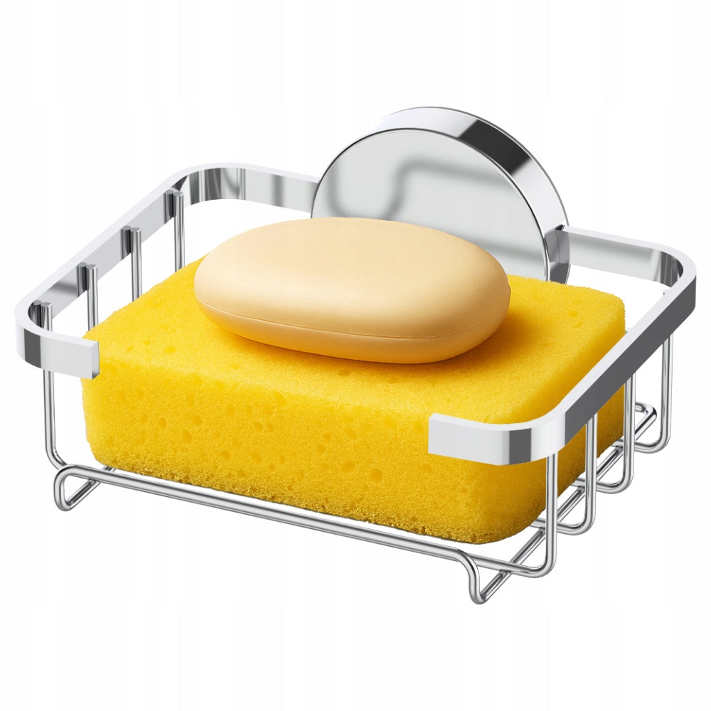 SHOWER SHELF SILVER BATHROOM FOR HANGING SOAP WITHOUT DRILLING FASHIONABLE Packaging status original