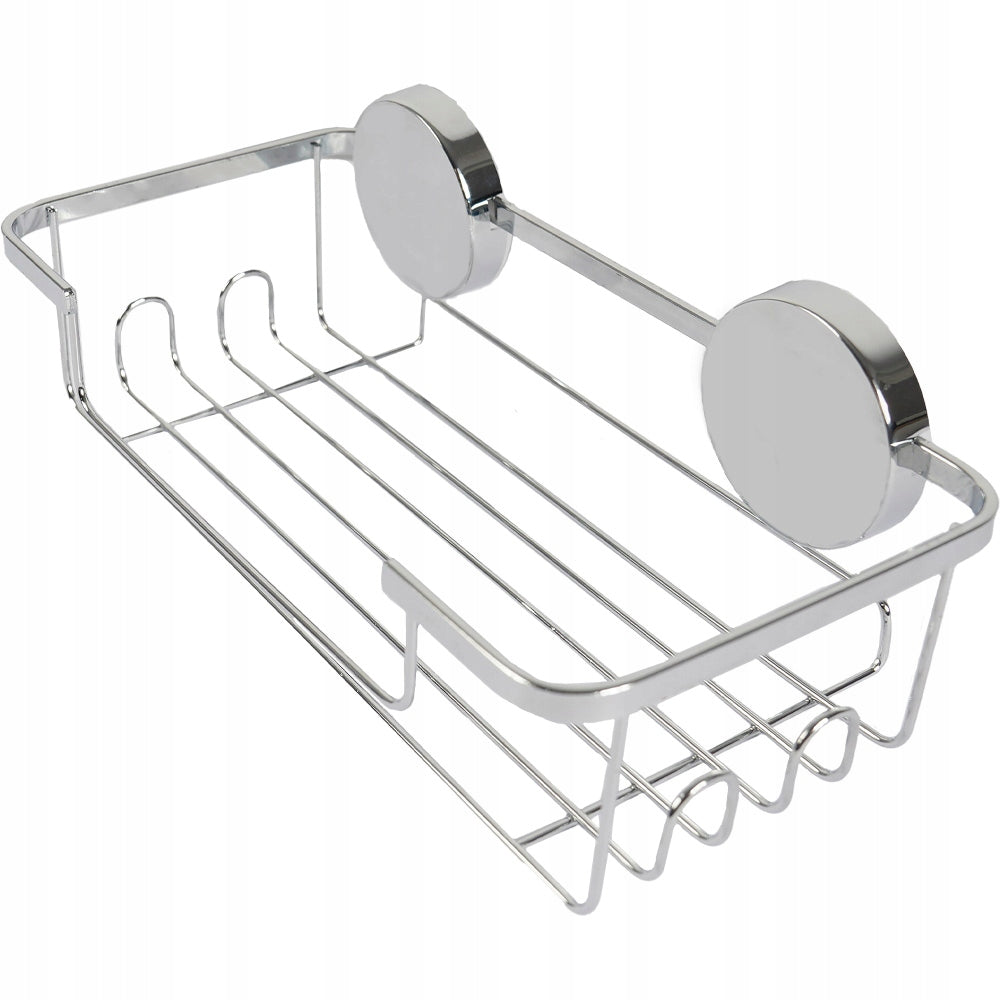 SHOWER SHELF SILVER BATHROOM HANGING WITHOUT DRILLING DURABLE Manufacturer code ROD2953