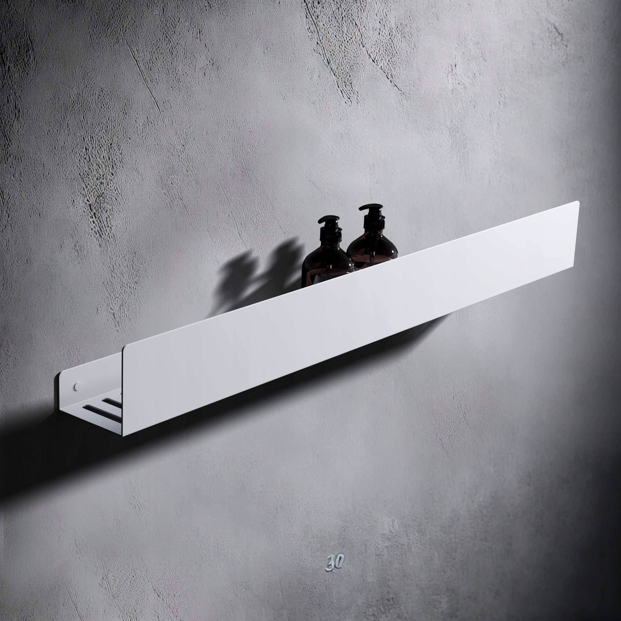 SHOWER SHELF WHITE LONG LOFT METAL FOR BATHROOM 80 cm + DISPENSER Packaging status original