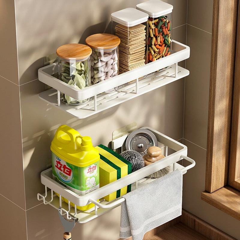 SHOWER SHELF WITHOUT DRILLING 2PCS White Brand no brand