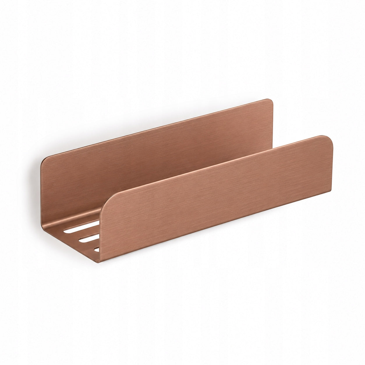 SHOWER SHELF WITHOUT DRILLING BRUSHED COPPER HOZZE