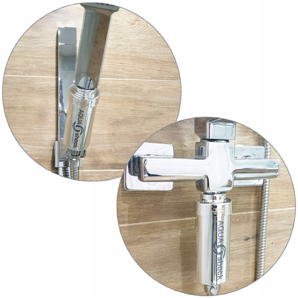 SHOWER WATER FILTER AQUA shock CHROME Silver Packaging status original