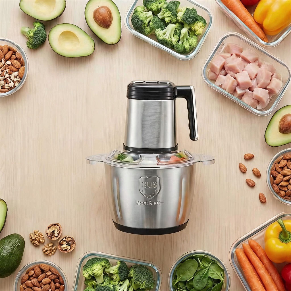 SHREDDER ELECTRIC SHREDDER FOR FRUIT MEAT VEGETABLES 3L MALAXER Dominant color silver