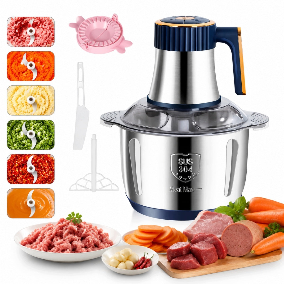 SHREDDER ELECTRIC SHREDDER FOR FRUIT MEAT VEGETABLES MALAXER 500W