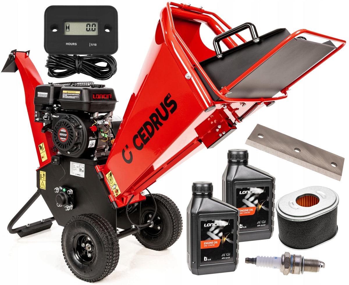 SHREDDER FOR BRANCHES CHIPPER CEDRUS RB02 LONCIN 196CM3 10CM 6,5KM
