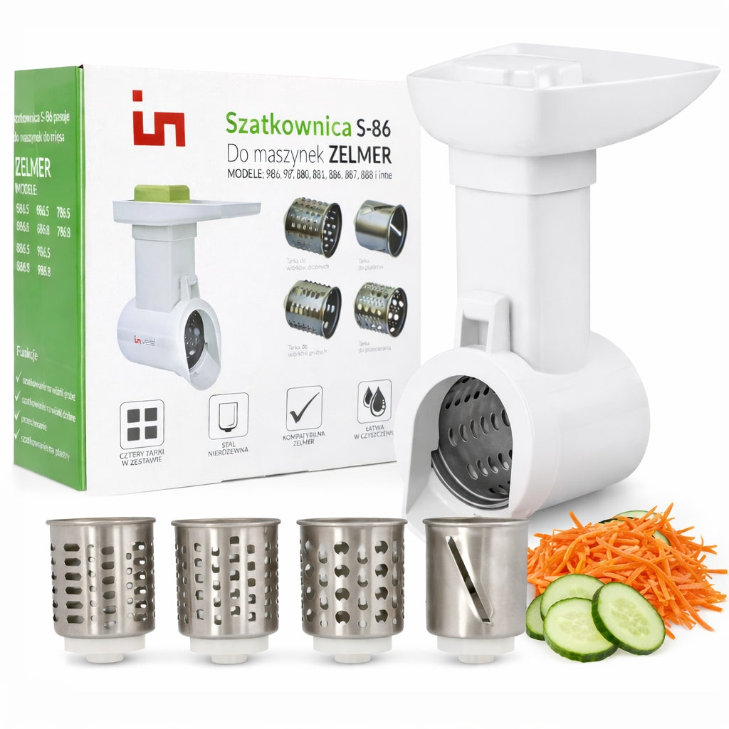 SHREDDER FOR RAZORS ZELMER BOSCH 4 GRATER SLICES CHIP RUBBING