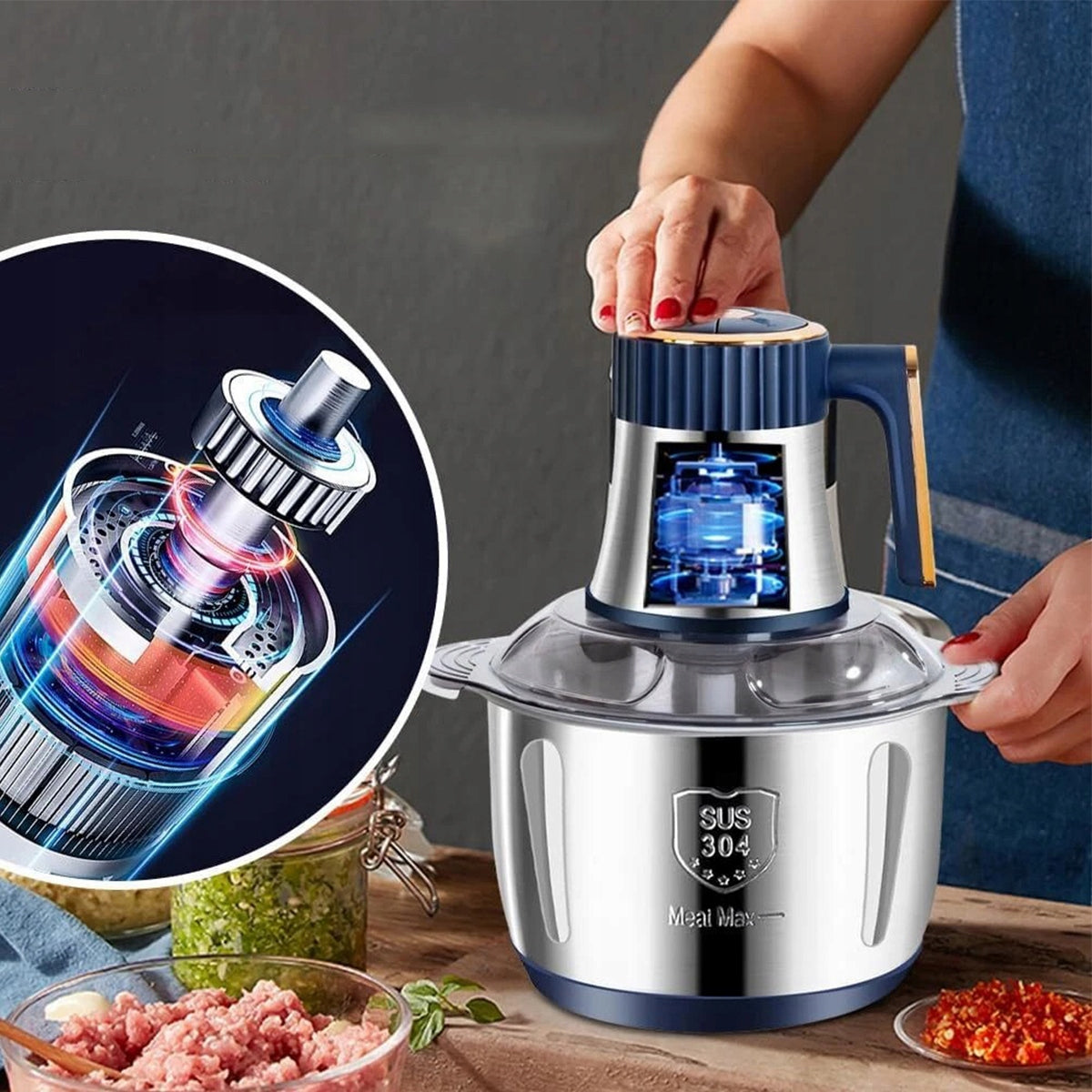 SHREDDER VEGETABLE SHREDDER ELECTRIC FRUIT MEAT MALAXER 500W Power 500 W