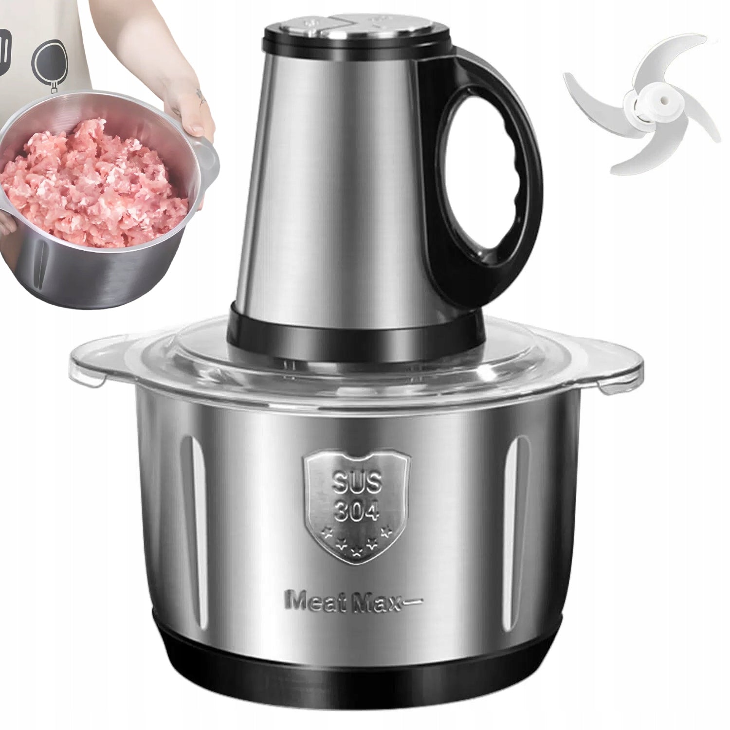SHREDDER VEGETABLE SHREDDER ELECTRIC MEAT CHOPPER MALAKSER 5L
