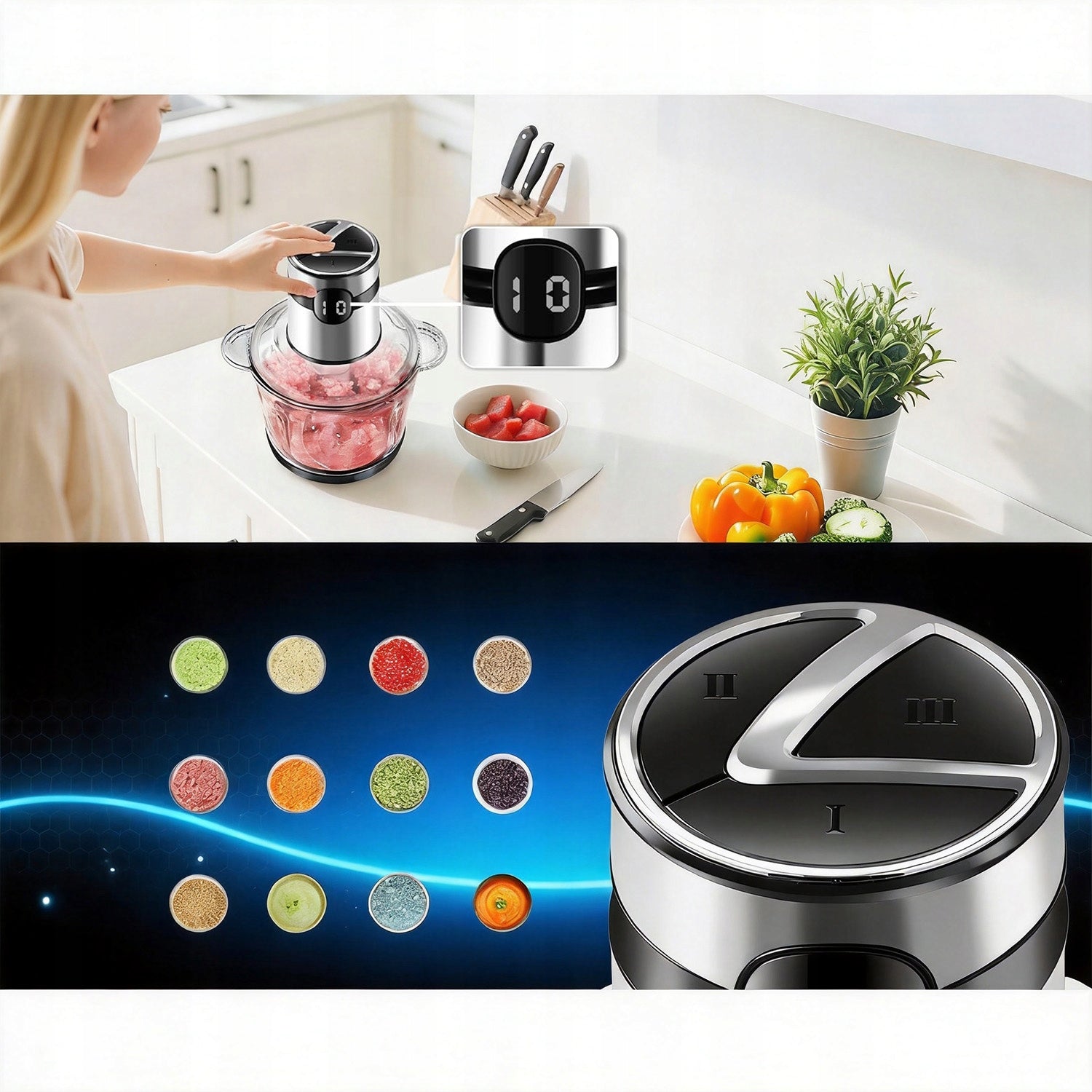 SHREDDER VEGETABLE SHREDDER ELECTRIC MEAT CHOPPER MALAKSER STRONG Manufacturer code 6921804503860