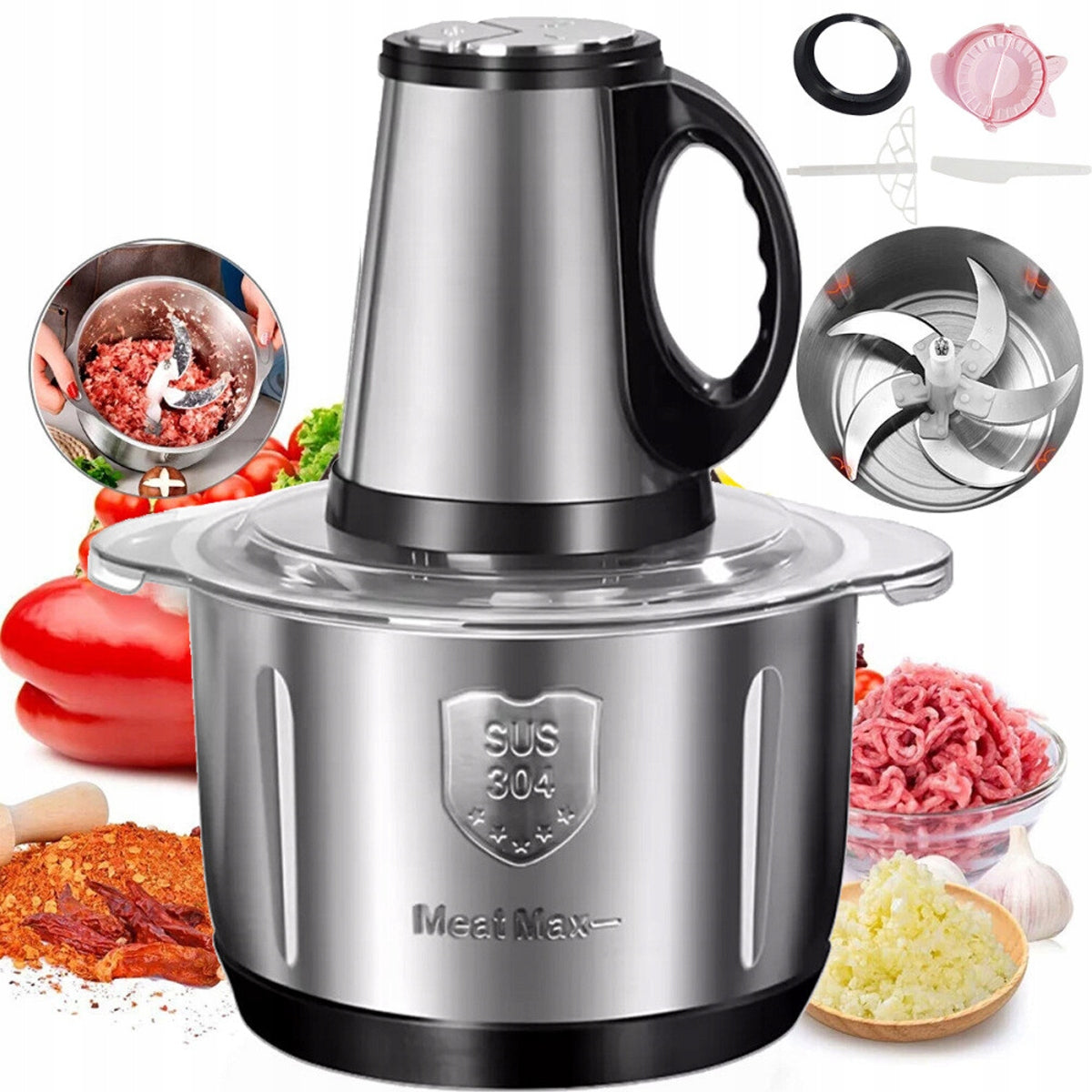 SHREDDER VEGETABLE SHREDDER ELECTRIC MEAT CHOPPER MALAKSER STRONG