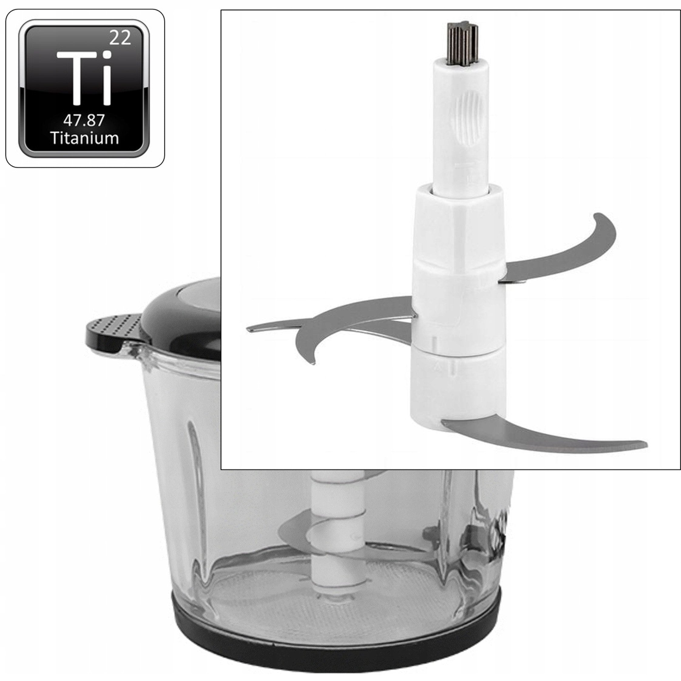 SHREDDER VEGETABLE SHREDDER FRUIT MEAT MALAXER TITANIUM 500W GLASS 3L Manufacturer code ZLN2767