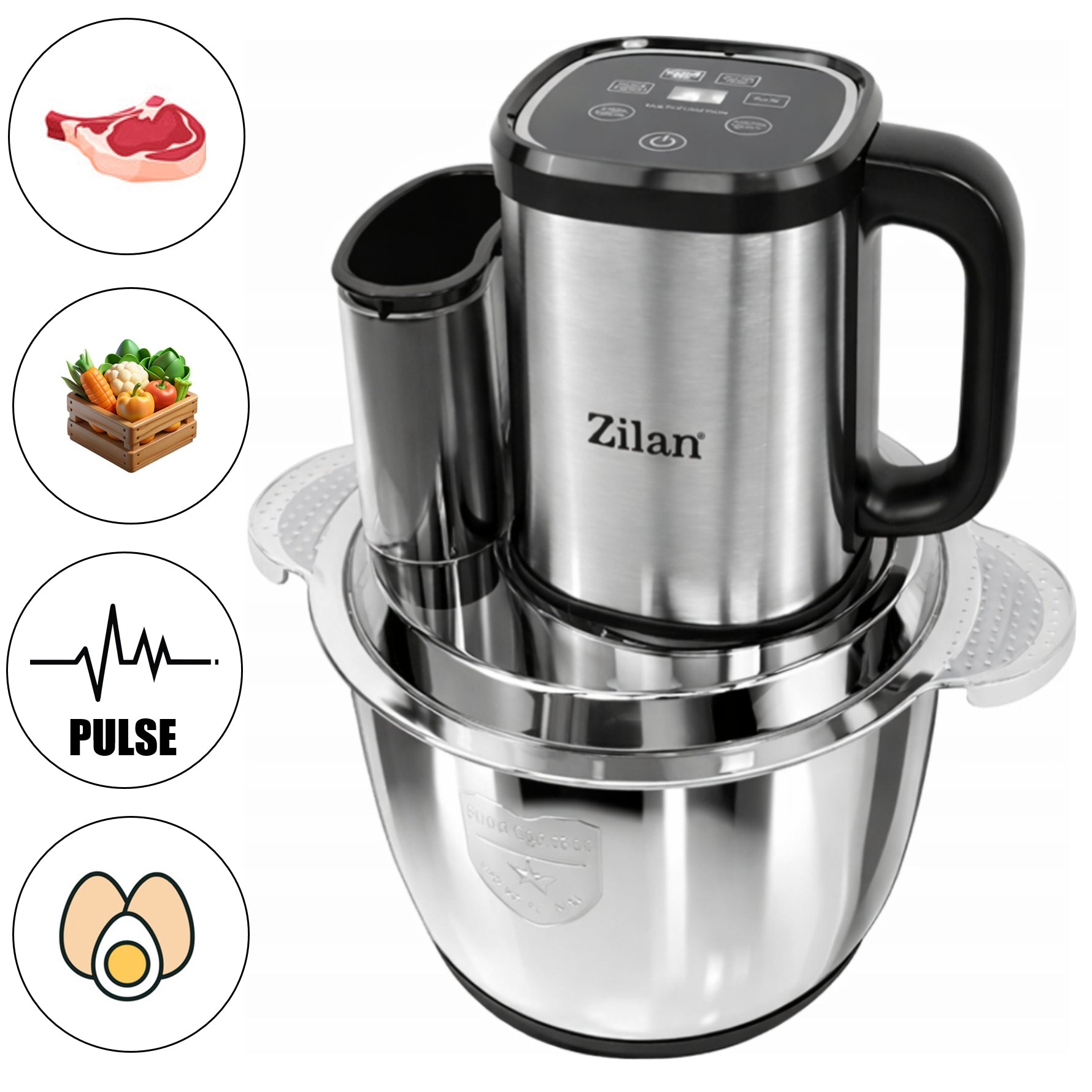 SHREDDER VEGETABLE SHREDDER FRUIT MEAT MALAXER TITANIUM 500W STEEL 3L Manufacturer code ZLN2757