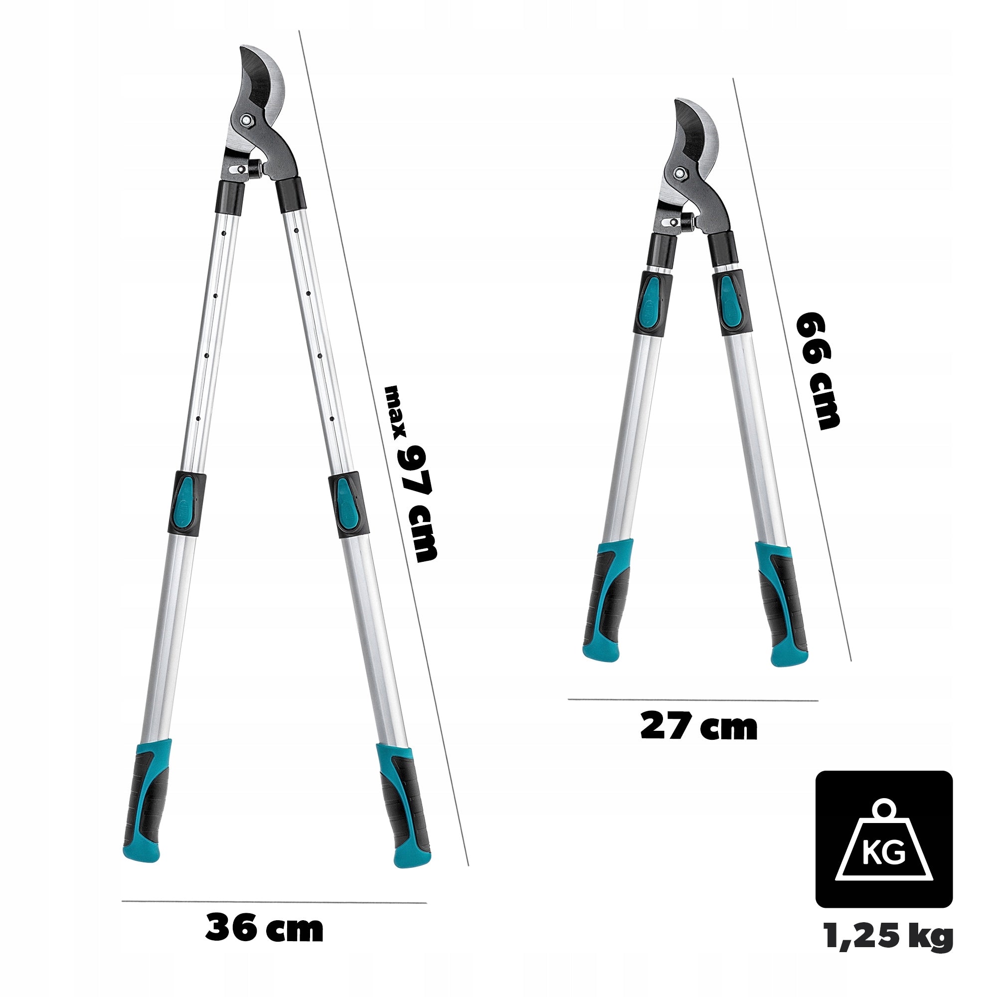 SHRUB BRANCH PRUNER TELESCOPIC HANDHELD GARDEN SCISSORS SOLID SHARP Manufacturer code K3027