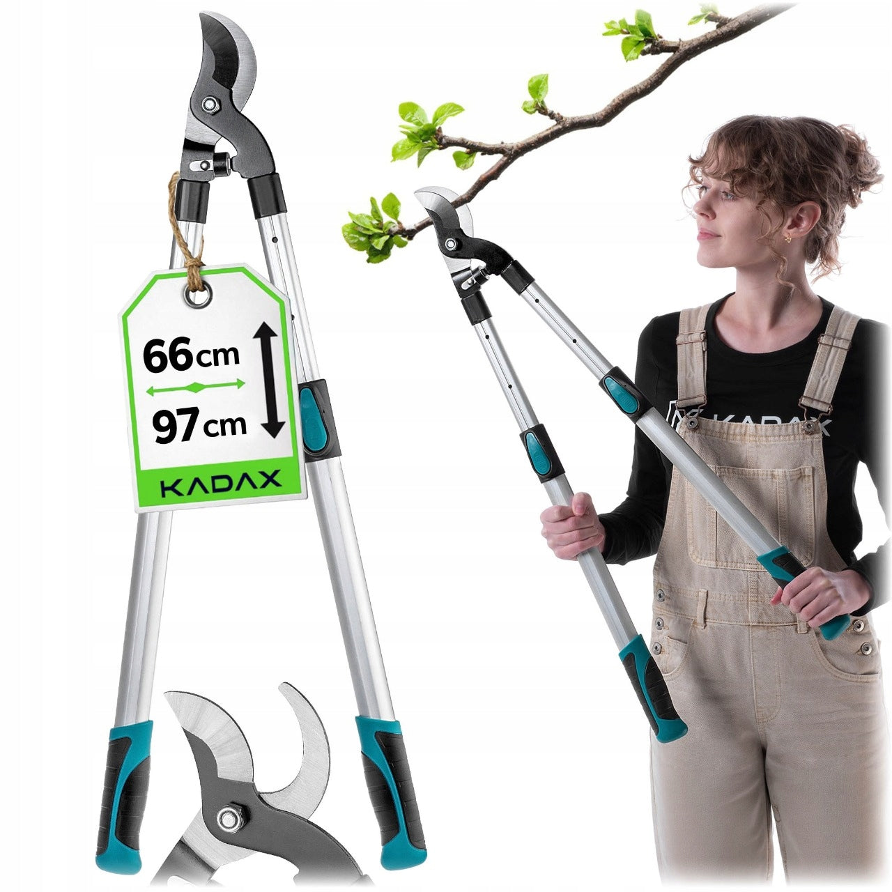 SHRUB BRANCH PRUNER TELESCOPIC HANDHELD GARDEN SCISSORS SOLID SHARP