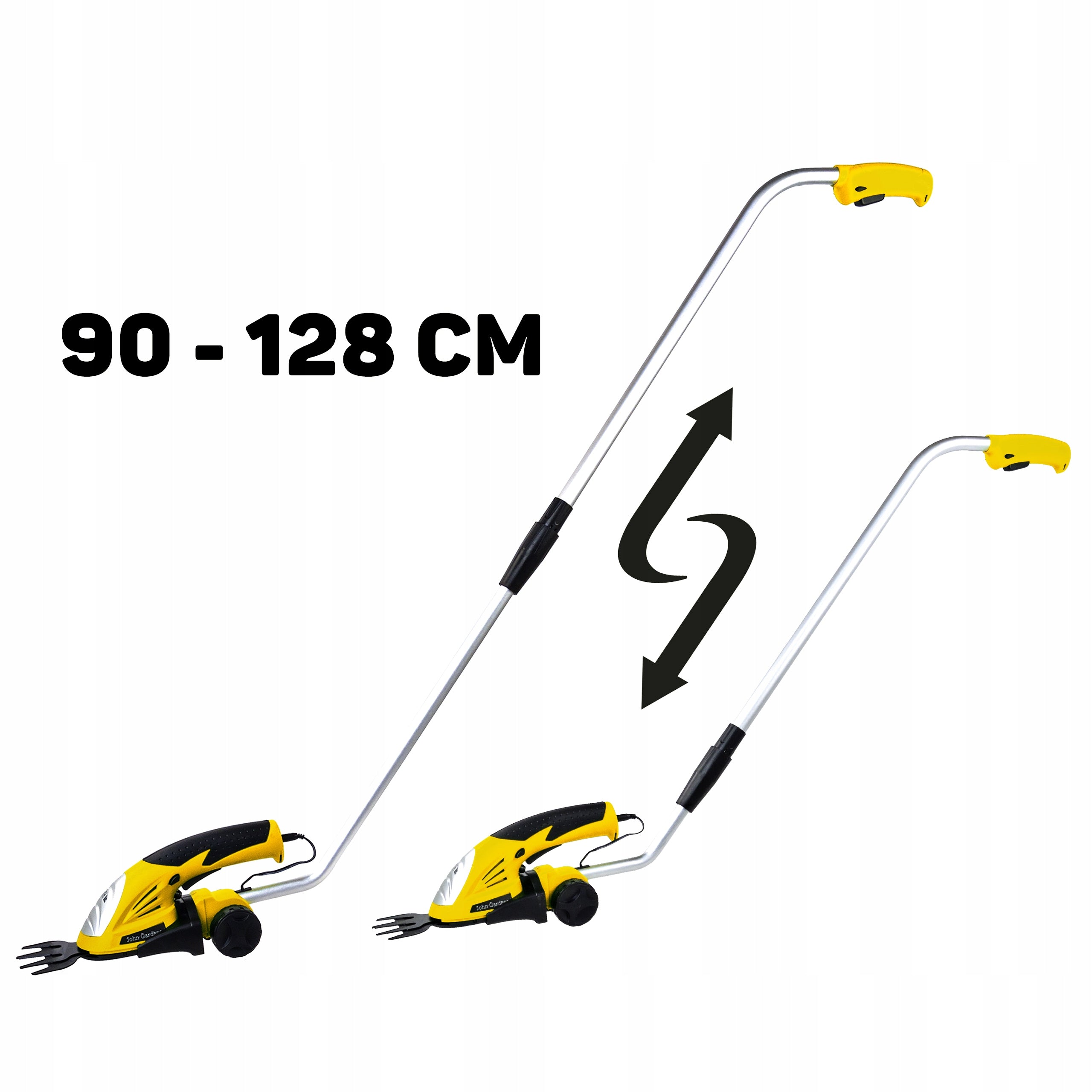 SHRUB GRASS SHEARS ON BATTERY BOOM 90-128CM 90° Brand John Gardener
