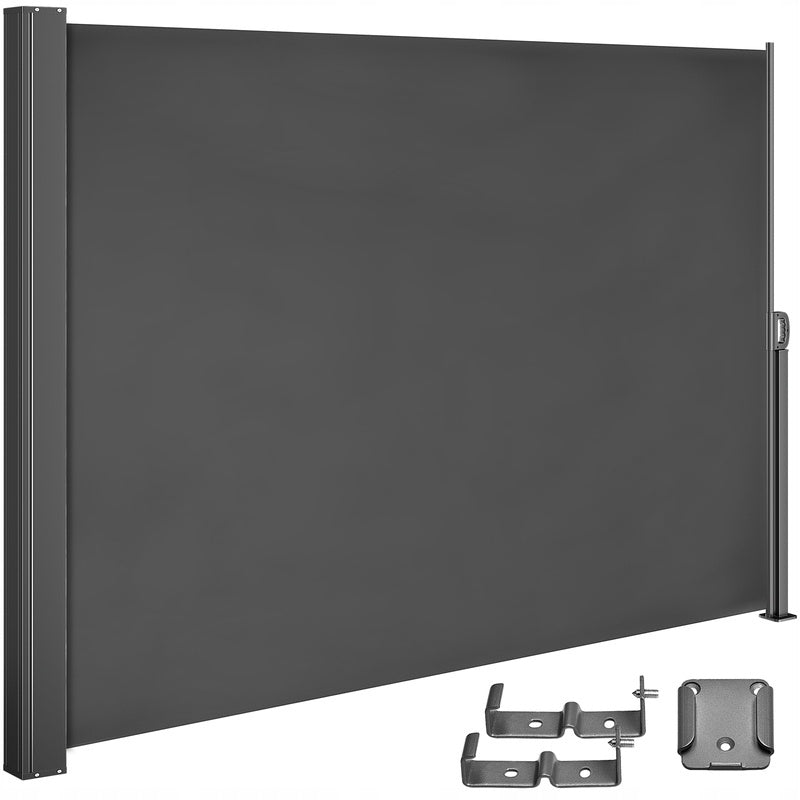 SIDE AWNING FOLDING SCREEN ANTHRACITE 300x160