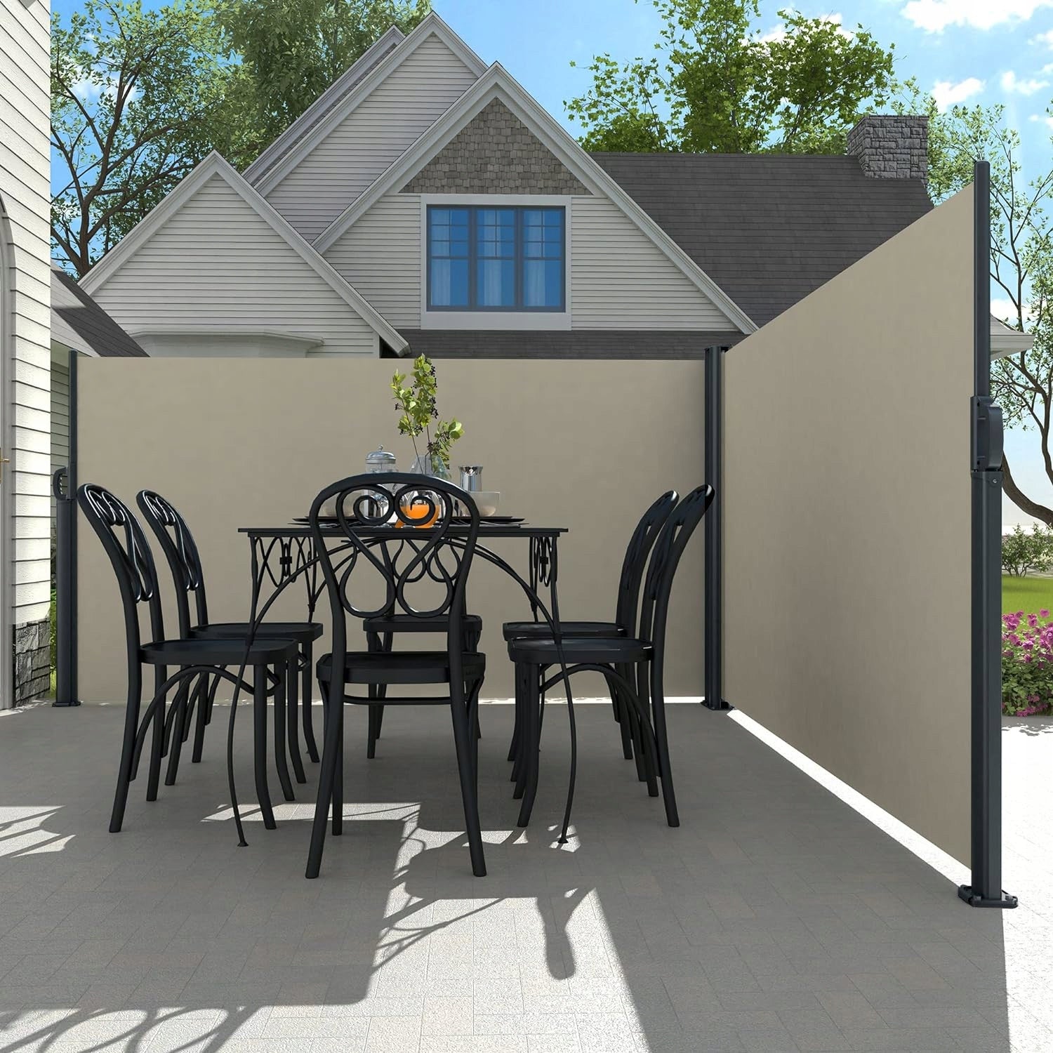 SIDE AWNING ROLLER SHUTTER FOR THE TERRACE COVER TERRACE SCREEN 350x170 cm EXTENDABLE EAN (GTIN) 5905123218545