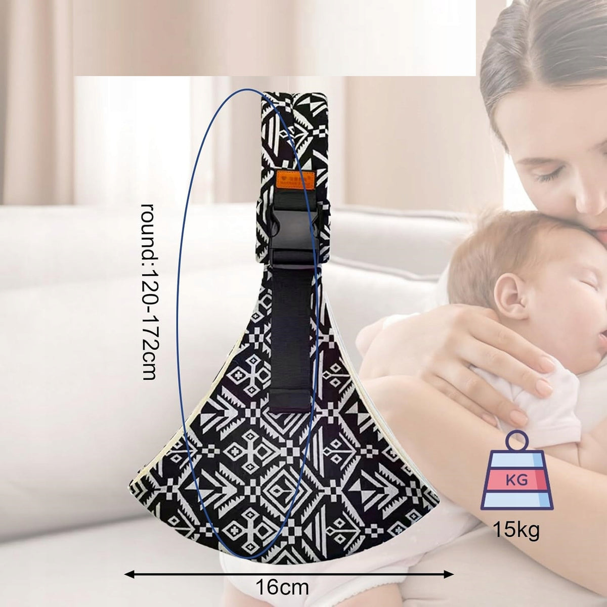 SIDE CARRIER FOR A CHILD ADJUSTABLE TO THE HIP UP TO 15 KG ERGONOMIC Packaging status original