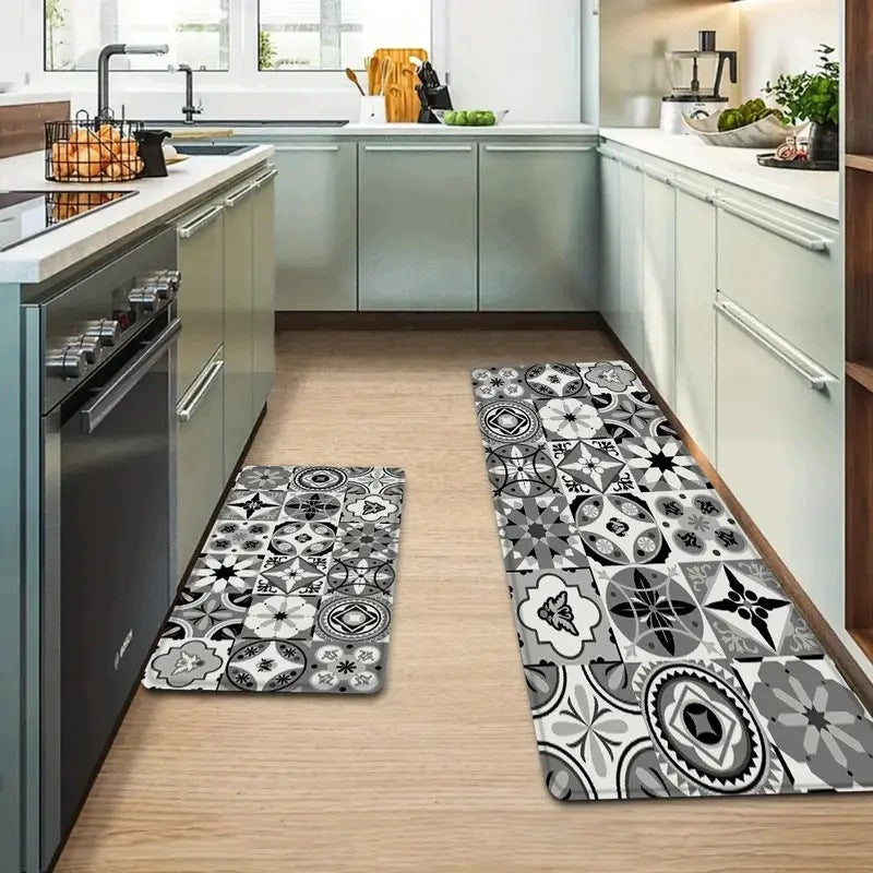 SIDEWALK FLOOR MAT KITCHEN RUG NON-SLIP STAINED GLASS VINTAGE 60x180 Manufacturer code DYWK_84 60X180