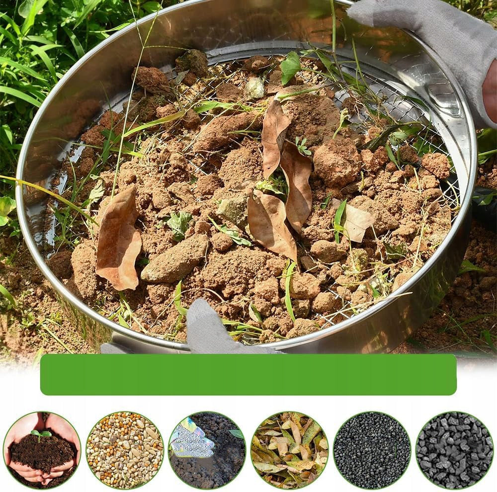 SIEVE GARDEN STRAINER ADJUSTABLE FOR SIFTING STONE COMPOST SOIL 30 CM Brand no brand