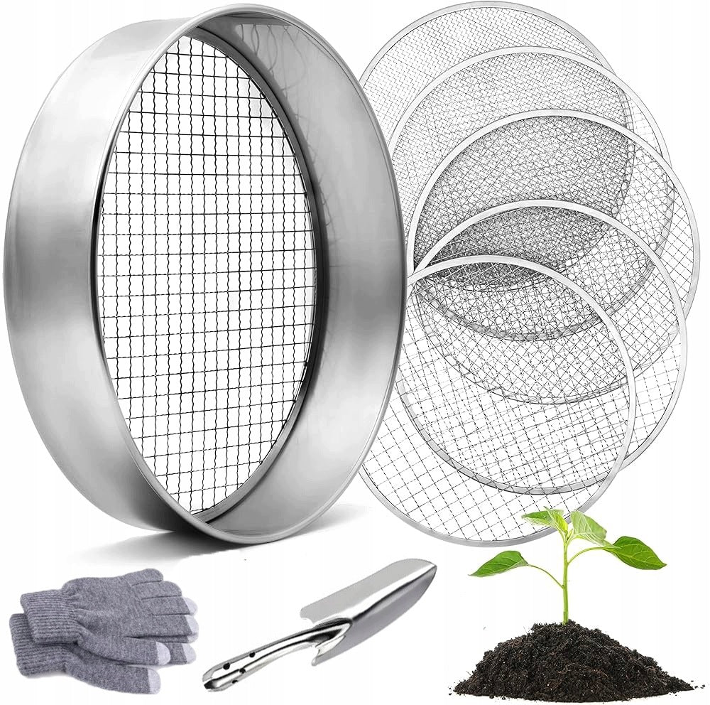 SIEVE GARDEN STRAINER ADJUSTABLE FOR SIFTING STONE COMPOST SOIL 30 CM