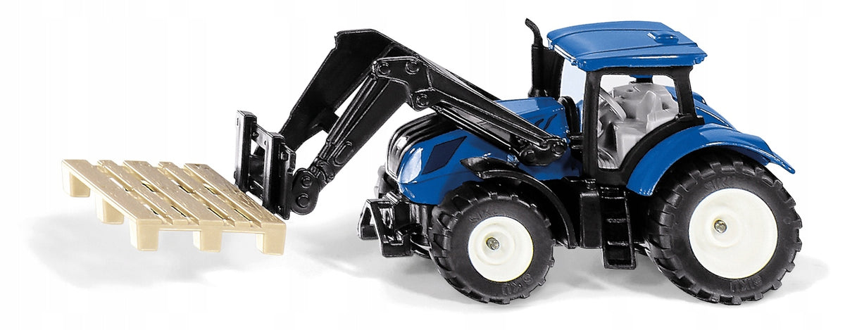 SIKU - traktor New Holland s paletovými vidlemi a paletou