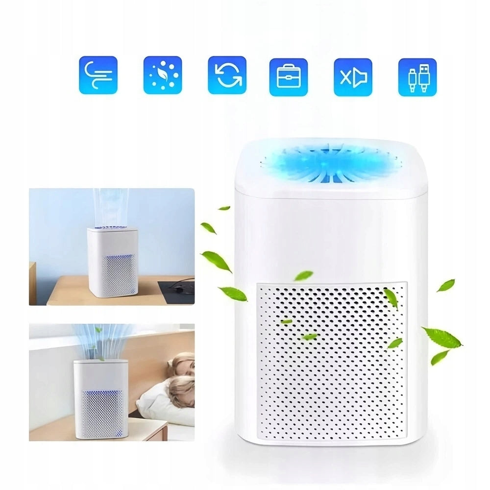 SILENT AIR PURIFIER MINI FILTER IONIZER ALLERGY SMOKE COAT COMPACT Medical device no
