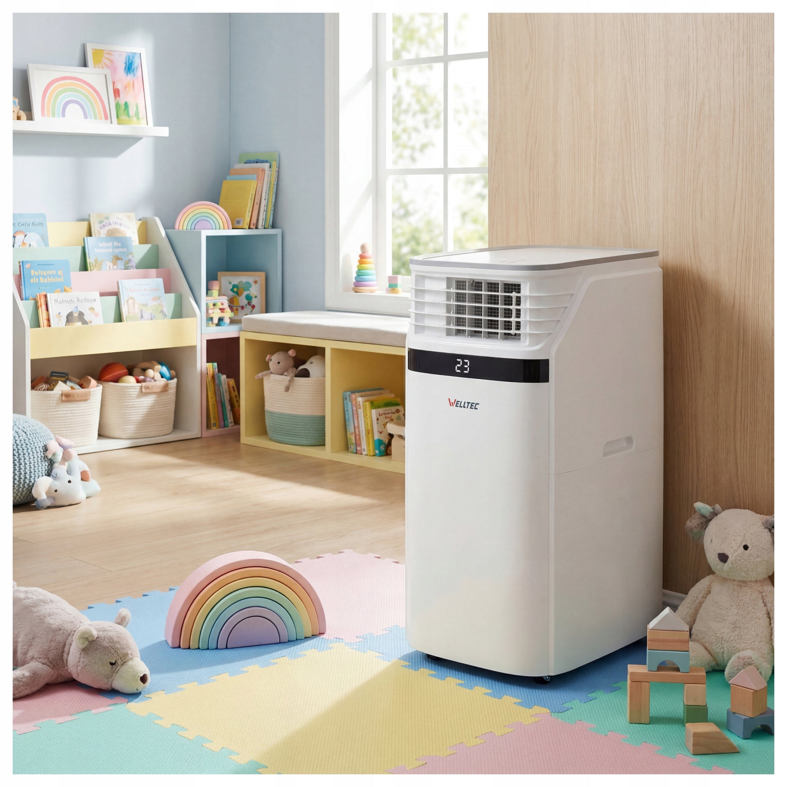 SILENT PORTABLE AIR CONDITIONER WELLTEC ACW22 ULTRA WiFi 6,5kW 130m² WITH PLENUM Cooling power 6500 W