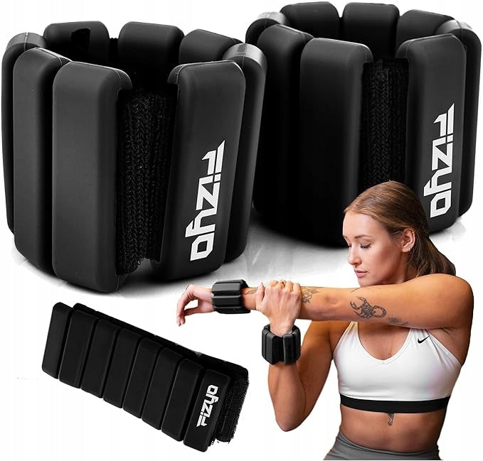SILICONE ANKLE WRIST ADJUSTABLE WEIGHTS 2 PIECES 900G FITNESS