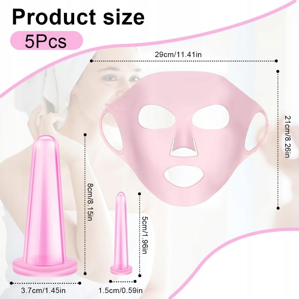 SILICONE BUBBLES 4 PIECES SET MASSAGE FACE NECK SOFT ELASTIC Brand no brand