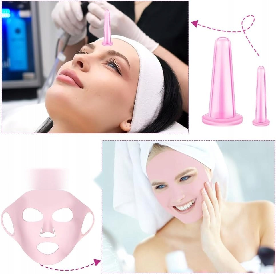 SILICONE BUBBLES 4 PIECES SET MASSAGE FACE NECK SOFT ELASTIC Disc diameter (mm) other