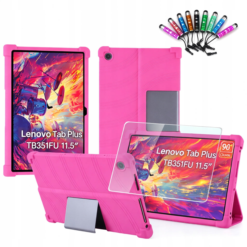 SILICONE CASE FOR LENOVO TAB PLUS TB351FU 11.5" 2024r + GLASS + STYLUS