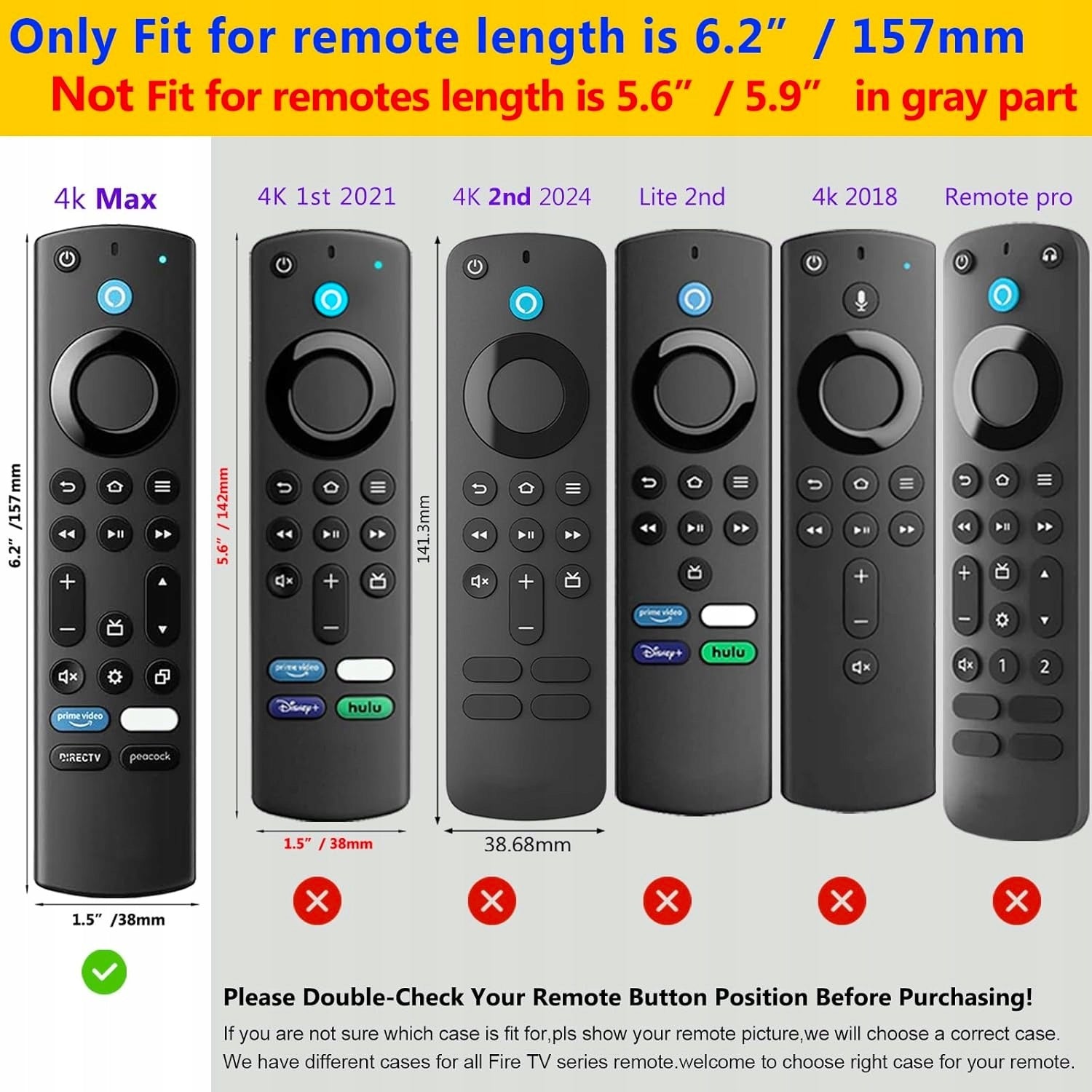 SILICONE CASE FOR REMOTE CONTROL FIRE TV STICK 4K MAX 2PCS RED BLUE Brand Pioneer