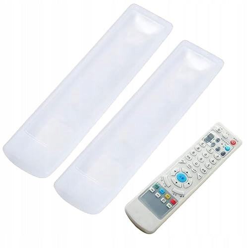 SILICONE CASE FOR TV REMOTE CONTROL TRANSPARENT NON-SLIP PROTECTIVE 2 PCS