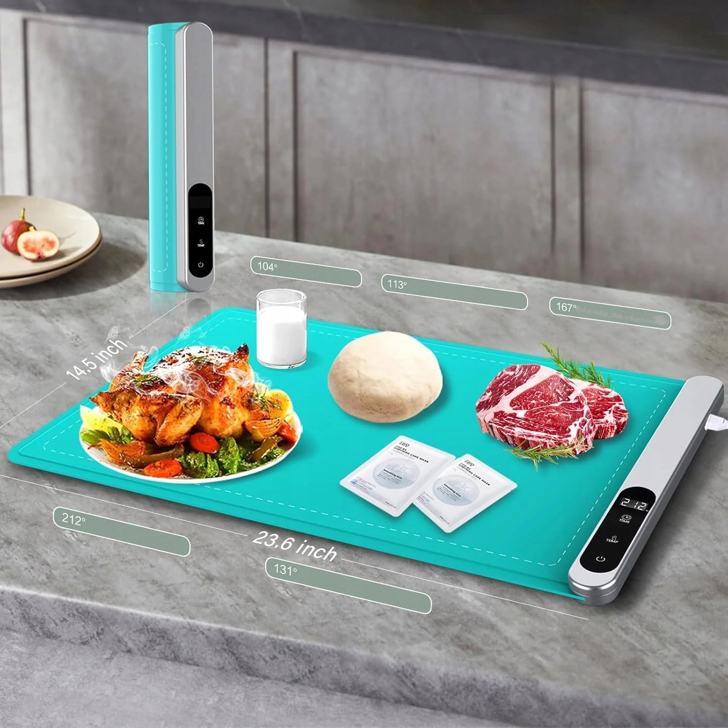 SILICONE ELECTRIC HEATING MAT FOOD HEAT KEEPING TRAY 500W Packaging status original