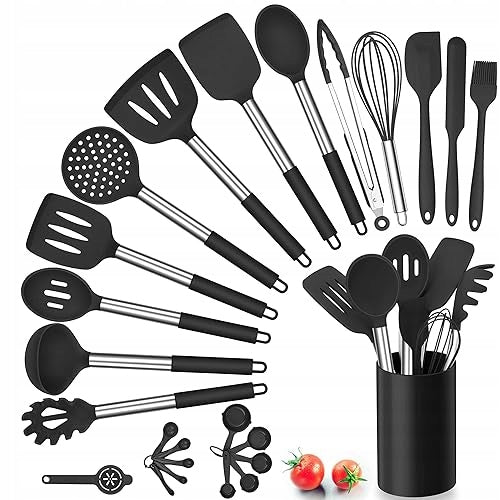 SILICONE KITCHEN UTENSILS SET OF 25 PIECES FOR COOKING Silicone
