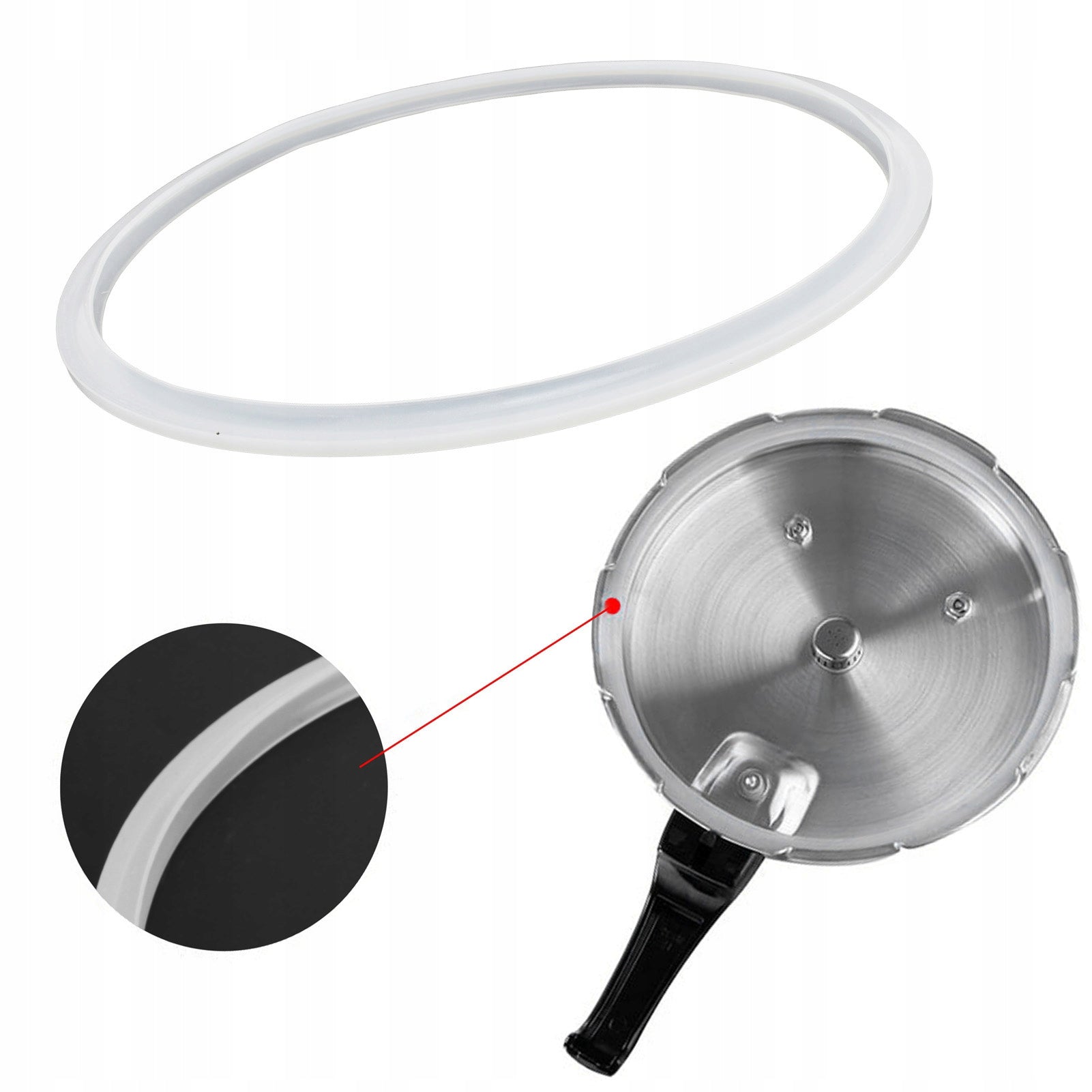 SILICONE SEAL FOR PRESSURE COOKER WITH AN INNER DIAMETER OF 20 CM