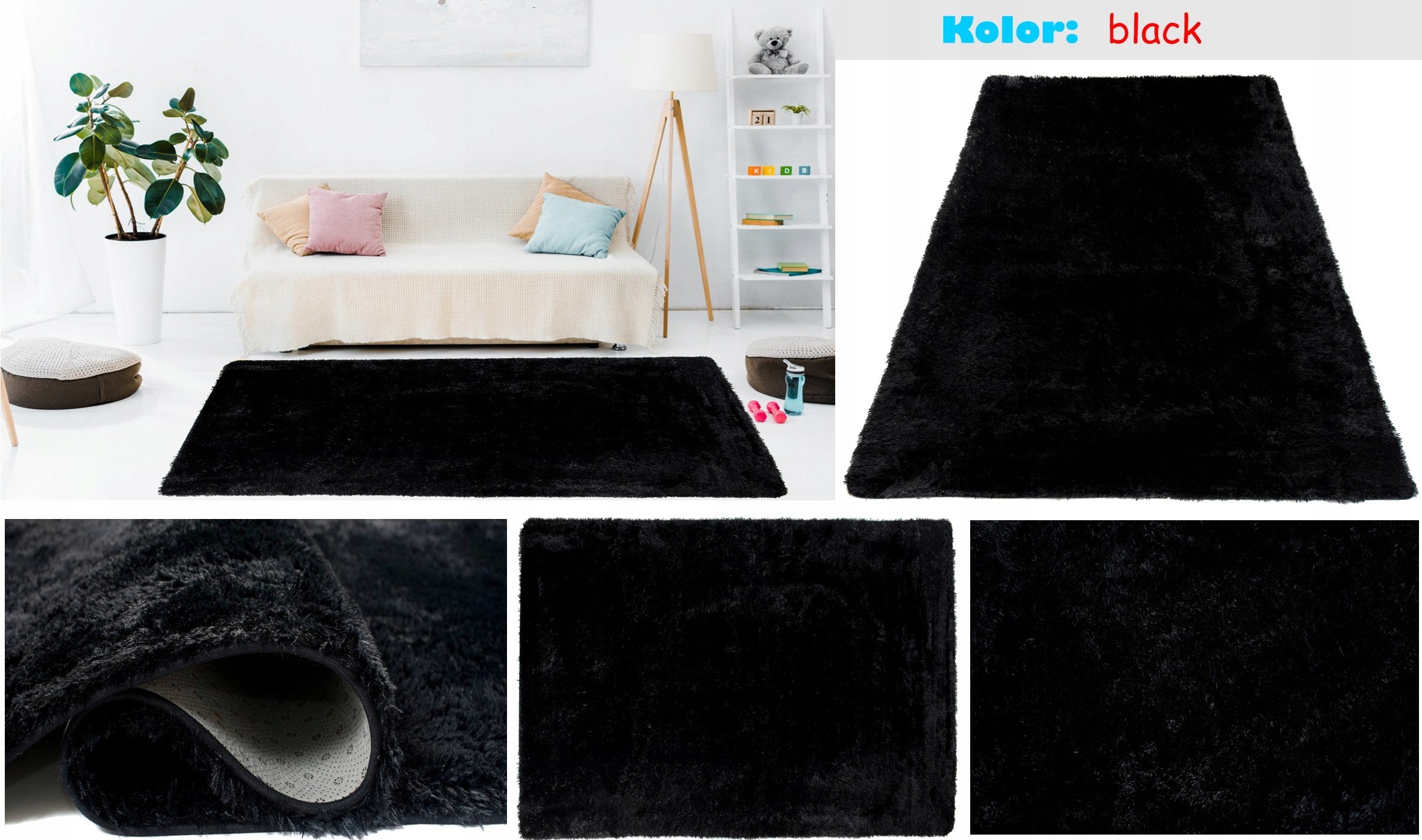 SILK CARPET 80x150 Shaggy Plush Soft Hairy Brand Dywany Chemex