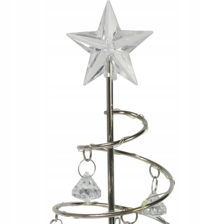SILVER CHRISTMAS TREE CRYSTAL LED LAMP DECORATION CHRISTMAS DECORATION Packaging status original
