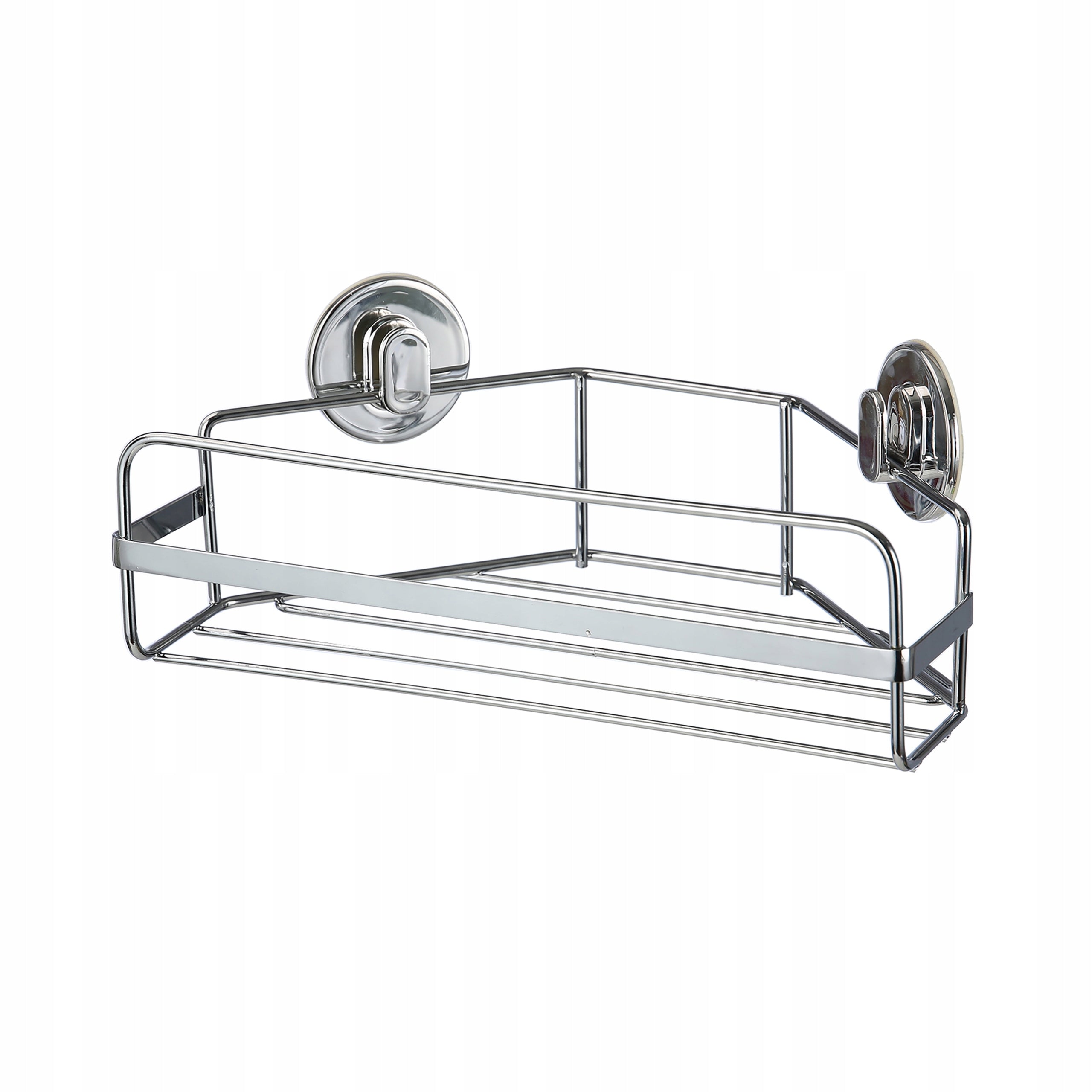 SILVER CORNER SHOWER SHELF BATHROOM STEEL DURABLE KITCHEN SHELF Packaging status original