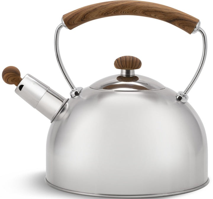 SILVER STEEL KETTLE WITH WHISTLE INDUCTION GAS 2,5L EDENBERG Brand Edenberg