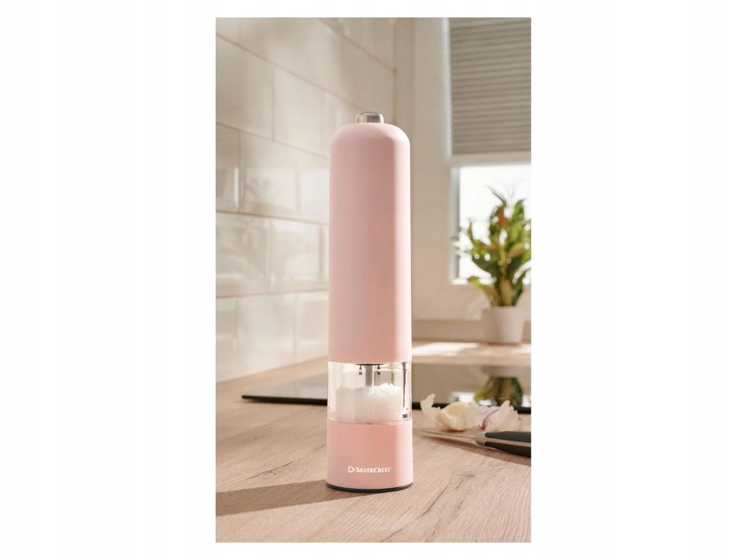 SILVERCREST GRINDER FOR PEPPER SALT HERBS PINK ELECTRIC + 4X BATTERIES Manufacturer code 1234