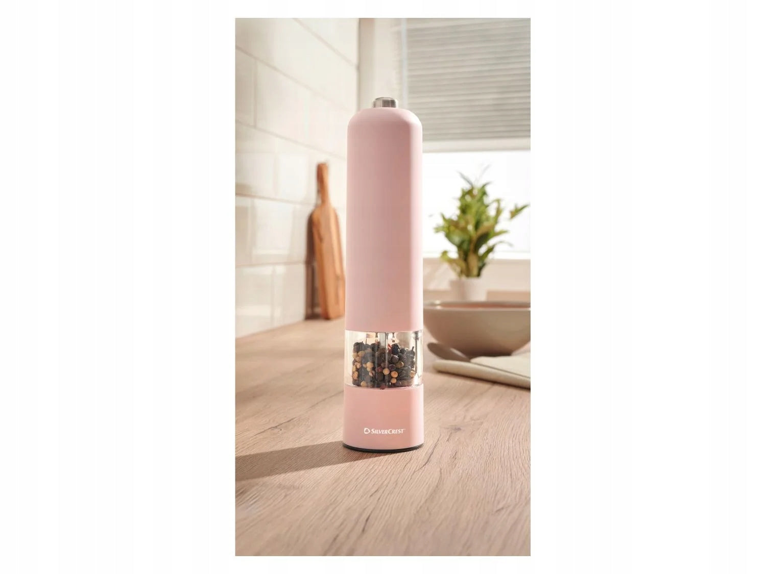 SILVERCREST GRINDER FOR PEPPER SALT HERBS PINK ELECTRIC + 4X BATTERIES Packaging status original